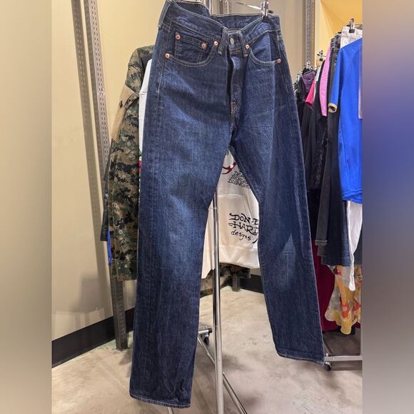 Levi’s Dark Wash 501 Straight-Leg Jeans - Picture 3 of 5